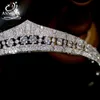 مجوهرات شعر الزفاف Asnora Vintage Crowns Zircon Tiaras Tiaras Excessories Bridal Princess Prom 230609