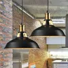 Luminárias pendentes Luzes vintage para jantar Preto Branco Abajures de ferro E27 Fonte Restaurante Cozinha Iluminação doméstica