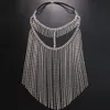 Bröllopshårsmycken Indian Full Tassel Mask Chain Decoration Face For Women Bridal Veils Crystal Pärled Christmas Party 230609