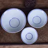 Bowls Blue And White Retro Noodle Bowl Porcelain Ramen Chinese Ceramic Rice Edge Tableware