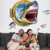 Wall Stickers Fierce Shark 3D Wall Sticker PVC Material Modern DIY Home decor wall Art for Kids Rooms Living Room Decorative Sticker 230608