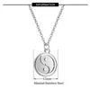 Pendant Necklaces Cute Round Tai Chi Necklace For Women Jewelry Stainless Steel Yin Yang Choker Unisex Lovers Friends Party Gift