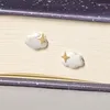 Stud Earrings Original Design Matte Star Cloud Earring Cute Charm Studs For Women Girl's Child Student Birthday Gift Jewelry