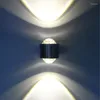 Wall Lamp Modern Sconce Lights Crystal Convex Lense Up And Down Aluminum Lighting Fixture 2W 6W For Home Room Decoration