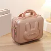 Storage Bags Cosmetic Suitcase Cute Pattern Portable Handle Combination Lock Zipper Travel Toiletry Makeup Code Case Travelling Use