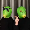 Masques de fête Funny Green Fish Mask Bouche Latex Head Cover Headgear Halloween Costume Cosplay 230608