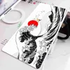 Mouse Pads Wrist Black and White Wave Art Mouse Pad Large Computer Cool Gaming Pad to Mouse Keyboard Desk Mice R230609