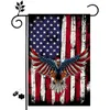 1pc 4th Of July Patriotic USA Eagle Garden Flag, Vertical Double Face Printing Flag for Outside Yard Garden Balcony Independence Day Party Decoration,
