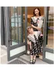Семейные подходящие наряды Мать и дочь Шифон Дрес Летние платья испанские французские бутик -бутик маленькие девочки плать