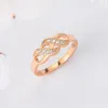 Cluster Rings Vintage Retro Wave Shaped Zircon Finger Wedding Engagement Bridal Ring For Women Esthetic Kpop Accessories SMyckespresent R226