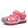 Sandals ULKNN Kids Girls Leather Summer Shoes For Boys Sandal Beach Children Shoe Cutout QuickDry Breathable Water 230608
