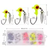 Anzóis de pesca 25pcsbag Gabaritos de metal Anzóis de pesca 1,4g 1,6g 3g Spoon Spinner Jigging Head farpado Soft Isca Worm Hook Fishing Tackle 230608