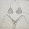 Costumi da bagno da donna bikini da vacanza costumi da bagno con diamanti costumi da bagno da donna sexy stile bling pietre costumi da bagno 230608