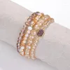 Strand 4pcs / set Druzy Drusy Bracelets extensibles Bracelet en perles de cristal de verre de bijoux pour femmes