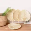 Decorative Objects Figurines 20Pcs/lot Pure Handmade DIY Heart Shaped Bamboo Woven Fan Summer Cooling Fan Chinese Style Hand Fan Hand Fans Wedding Items cool 230608