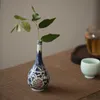 Vasos Jingdezhen Antique Underglazed Azul e Branco Porcelana Pintado à Mão Mini Vaso de Água Kungfu Mesa de Chá Decorações Domésticas 230609