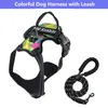 Coleiras para cães Nova coleira refletora coleira de malha ajustável para animal de estimação coleira de peito com acessórios de corda de tração Z0609