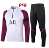 22 23 24 PSGs MBAPPE Fußballtrikot Jordam Trainingsanzug 22/23/24 Retro Paris Fußball-Trainingsanzug Halbpullover Langarm SERGIO RAMOS VERRATTI ICARDI Fußball für Erwachsene und Kinder