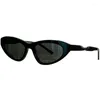 Óculos de sol FASHION Unissex Pequeno Cateye UV400 Trendy 0207SB 54-17-140 Óculos Polariz de Perna de Design Torcido Individual