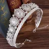 Hårklipp Brudtillbehör Gift Zircon Rhinestone Crownpiece Wedding Dress Style Tiara