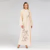 Vêtements ethniques musulman Vintage dames Maxi robe caftan islamique Abaya robes longues imprimé fleuri vêtements Hijab écharpes pour les femmes