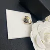 Nooit vervagen merk brief ring verguld messing koperen band ringen open verstelbare mode ontwerper luxe dames trouwring sieraden geschenken