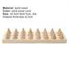 Jewelry Pouches Rings Display Stand 24-Bit Cone Rack Wood Eco-friendly Thick Tray Storage Holder Organizer For Shop Retail