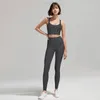 LL ensemble de Yoga en laine de Nylon imprimé léopard européen et américain Lu sous-vêtements de soutien-gorge de sport pantalon serré à dos élastique élevé ensemble 2 pièces