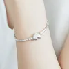 925 argent pour pandora charms bijoux perles Pendentif Diy Femme Coeur Serpent Chaîne Bracelet Pour Les Femmes