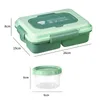 Bento Boxes 45 Fack Lunch Box With Liten Bowl for School Kids Office Worker Microae Heat Food Container Storage 230609