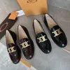 Highboard 2023 neue Kartoffelseidenschlacht Liu Shishi Stern gleicher britischer Stil Kupferschnalle Slip-on-Schuh Einzelschuhe