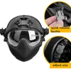 Équipement de protection Casque de tir entièrement couvert avec masque en maille d'acier Armée Tactique Paintball Résistance aux chocs Militaire Airsoft 230609