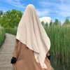 Vêtements ethniques qualité musulman modeste mode prière Khimar deux couches Jazz crêpe Double couches haute longue Hijab en gros islamique