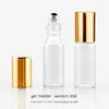 5 ML Mini Verre Avec Bouteille À Bille En Acier Bouteilles De Parfum Rouler Sur L'huile Essentielle Cosmétique Vide Pour Voyage 100 Pièces / Lot Mbqhm