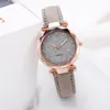 Montres-bracelets Casual Femmes Romantique Ciel Étoilé Montre-Bracelet En Cuir Strass Designer Dames Horloge Simple Robe Gfit Montre Femme Montre 2023