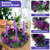 Dekorativa blommor Garland Candlestick Decoration Easter Christmas Halloween Simulation Rattan Pinecone Advent