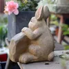 Garden Decorations Cartoon animal bunny welcome sign balcony outdoor garden villa courtyard decoration ornaments garden lawn backyard pavilion 230609