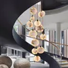 Żyrandole lampa wisiorka LED sztuka żyrandol światło nowoczesne naturalne marmurowe oświetlenie życiowe jadalnię domowe schodowe strych bar wiszący Luminaire