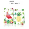 Sacs d'emballage Ananas Rouge Oiseau Hawaïen Fête D'anniversaire D'été Sac De Bonbons Cadeau Costume Un Sac En Papier Brun22X12X8Cm Drop Delivery Ot63Z