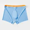 Mutande 3 Pz / lotto Uomo Biancheria Intima Di Seta Ghiaccio Ultra Sottile Vedere Attraverso Pene Pouch Boxer Boxer Trunks Cueca Sissy Slip Homme Mutandine Gay Slip