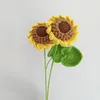 Decorative Flowers 5 Branches Artificial Plants Seeded Sunflower Bouquet Home Living Room Decoration Party Thanksgiving Ornament