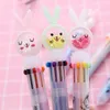 Ballpoint Pens 10 PCS Color Creative Cute Rabbit Cat Barpiont Benpiont Highlighter подчеркивает студенты канцелярских товаров, написание рисунка.