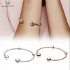 Authentic fit pandora bracelet charms bead Pendant Diy Luxury Jewelry Gift Rose Gold Plated Metal