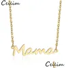 Pendant Necklaces Stainless Steel Letter Mama Pendants Mothers Love Minimal Necklace Sier Gold Colors Jewelry For Moms Day Drop Deliv Dhbsl