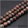 Pierre En Gros Perles Lâches Charme Choisissez Taille 4.6.8.10 Mm Agate Perle Haute Qualité Brin Charmes Naturels Diy Bracelets Drop Delivery Juif Dhmd8