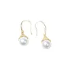 Urok New Crystal Cyrron Dangle Earring Białe Pearl Hook Kolczyki dla kobiet Lady Girl