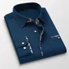 Męskie koszule plus size 5xl 5xl mężczyzn Social Business Shirt Pure Cotton Oxford Thin Soft Button -Plaid Formal Work Western