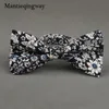 Mantieqingway brittisk stil vintage blommor tryck båge brudgum bröllop gravata smal blommig mager bowtie cravat bowtie226y