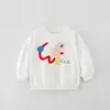 Kleding Sets 2023 Baby Meisjes Wit Sweatshirt met ijs Casual Kleding voor Lente en Herfst Mooie Kinderen Tops Kids 2 7Year 230609