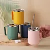 Mugs 450ml Double Wall Coffee Mug for Tea Stainless Steel Anti-Scald Thermal Tumbler Portable Milk Water Cups with Handle Drinkware 230609